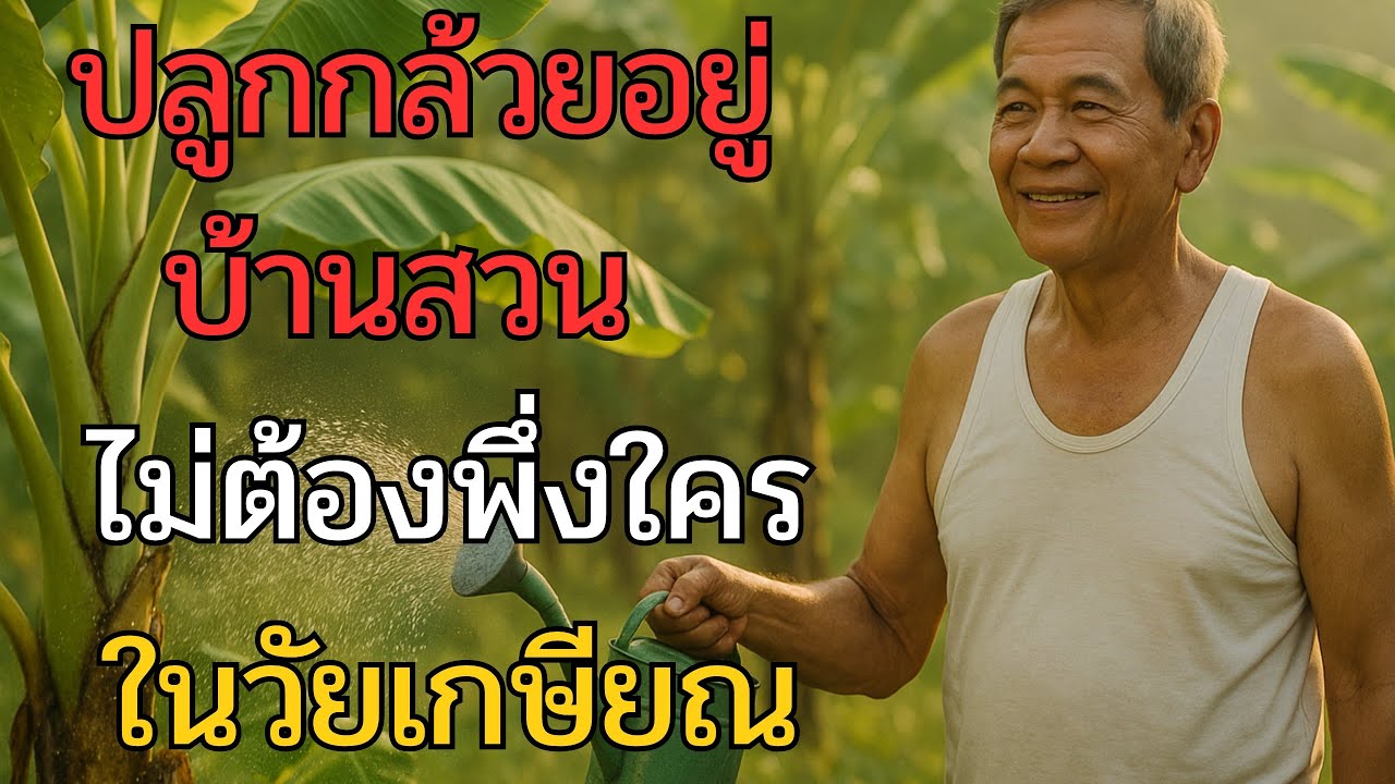 “ลุงสมพร ปลูกกล้วยอยู่บ้านสวน ไม่ต้องพึ่งใครในวัยเกษียณ”