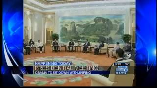 President Obama and the President of China begin talks
