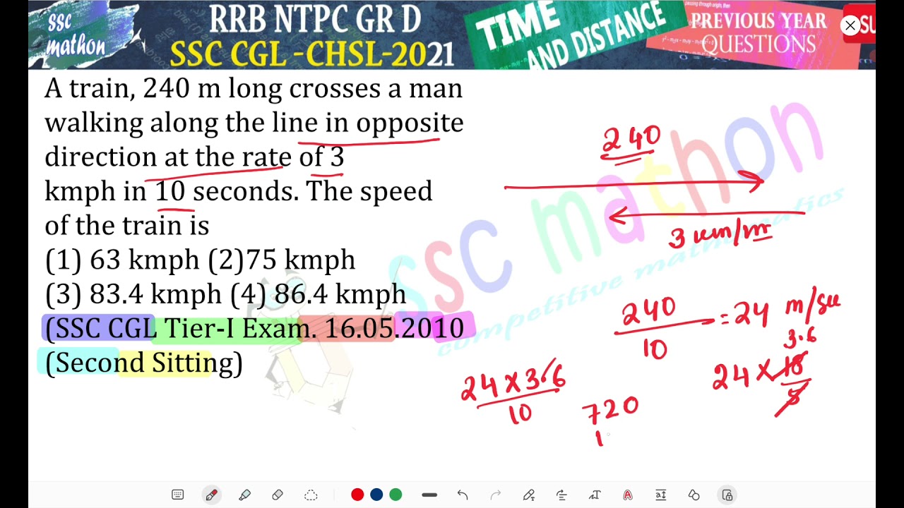 A train, 240 m long crosses a man walking along the line in opposite drection at the rate of 3kmph