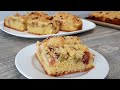 Пирог с Ревенем / Rhabarberkuchen mit Streuseln