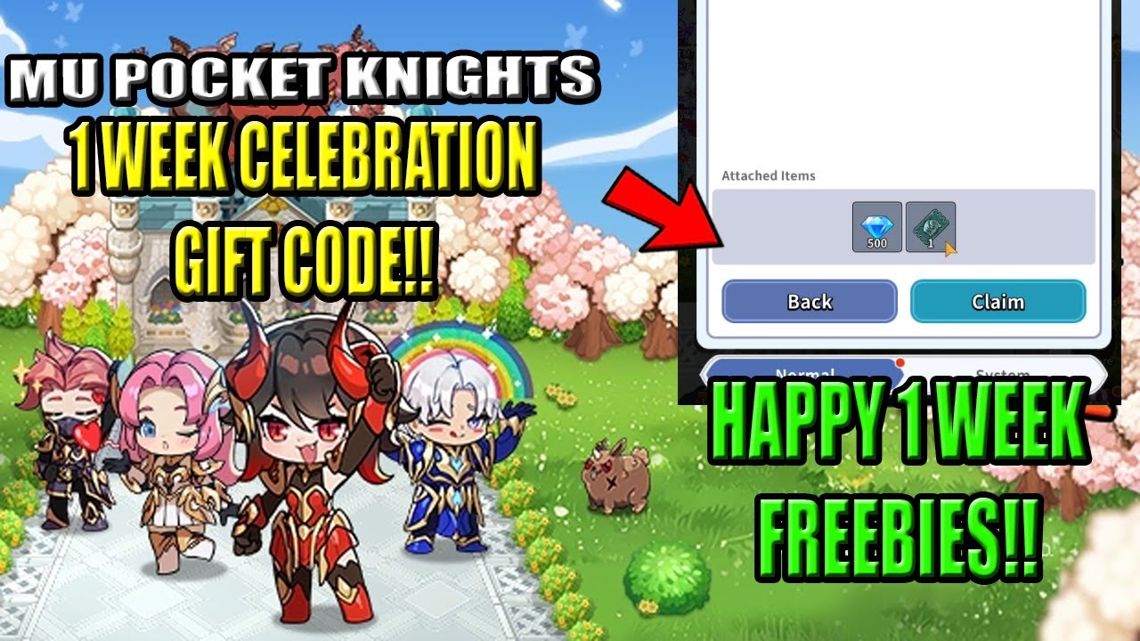 Happy 1 Week Celebration FREE GIFT CODE  - MU Pocket Knights