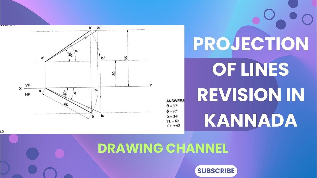 Projection of lines (Revision) in kannada YouTube