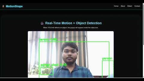 Motion & Shape Detection System | Python |Computer Vision Project | Flask