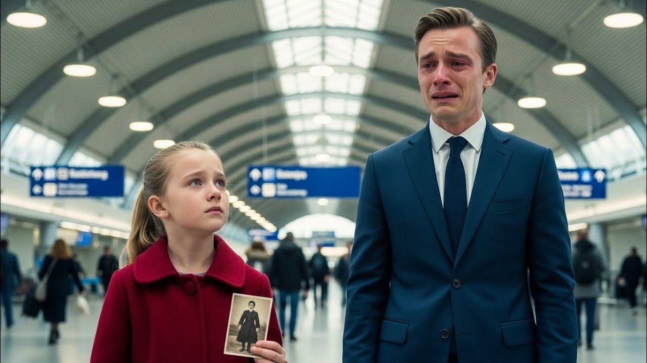 NIÑA POBRE VA DIARIO AL AEROPUERTO CON UNA FOTO, MILLONARIO LA VE Y ROMPE EN LLANTO AL VER.
