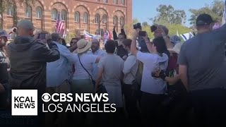 Dueling pro-Israel and pro-Palestine protests happen on UCLA campus