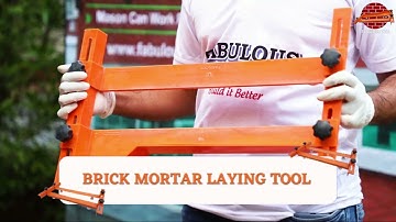 Brick mortar laying tool