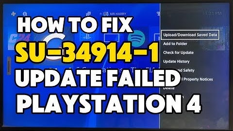 How To Fix PS4 SU-34914-1 Failed to update