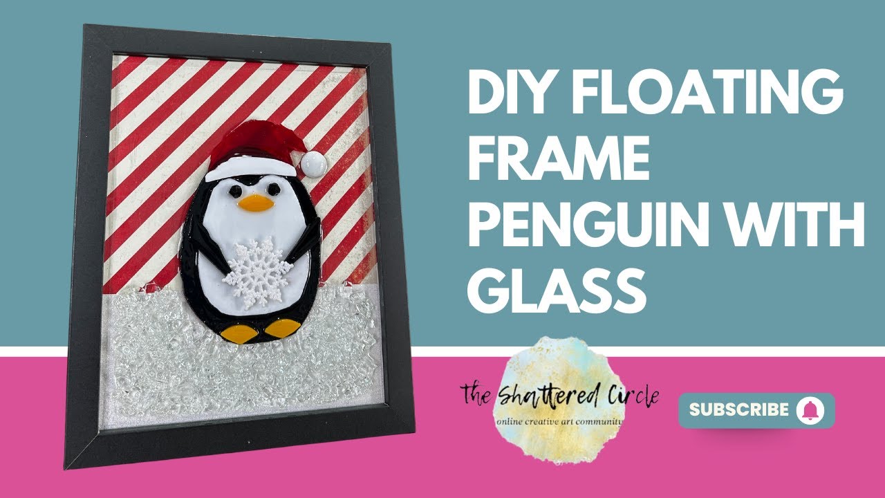 DIY Glass & Resin Penguin Frame Tutorial (How to Make a Cute Winter Penguin with Glass & Resin)