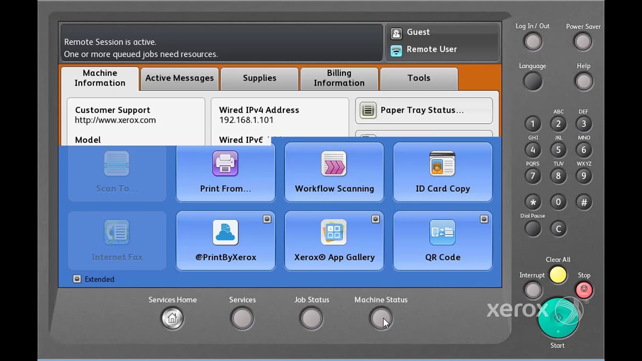 Xerox® WorkCentre® 7855 Family Locating the Software Version on the UI No Audio - YouTube
