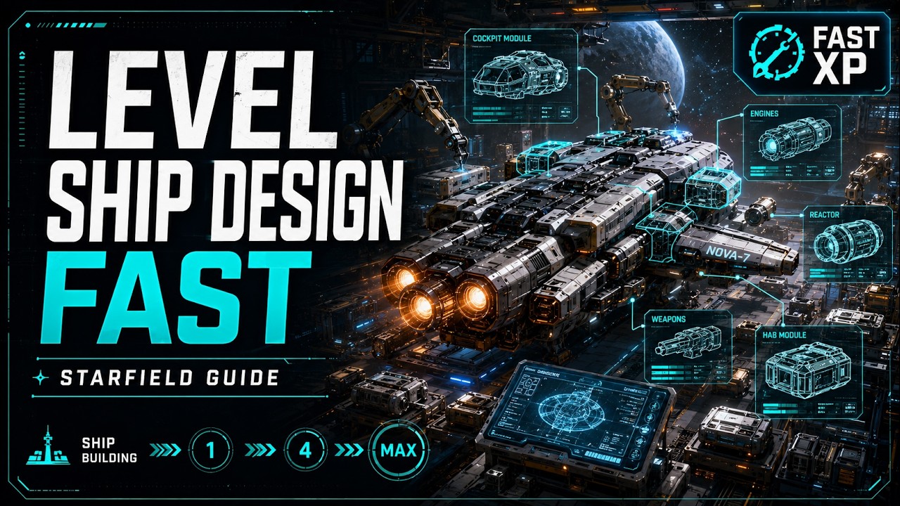How to Level Starship Design Fast in Starfield | Ship Building Guide