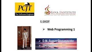 Web e Shop Project Task 20 | e shop | @javainstituteforadvancedte1415