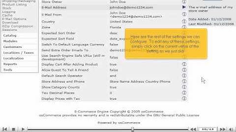 Configure your store in osCommerce by VodaHost web hosting