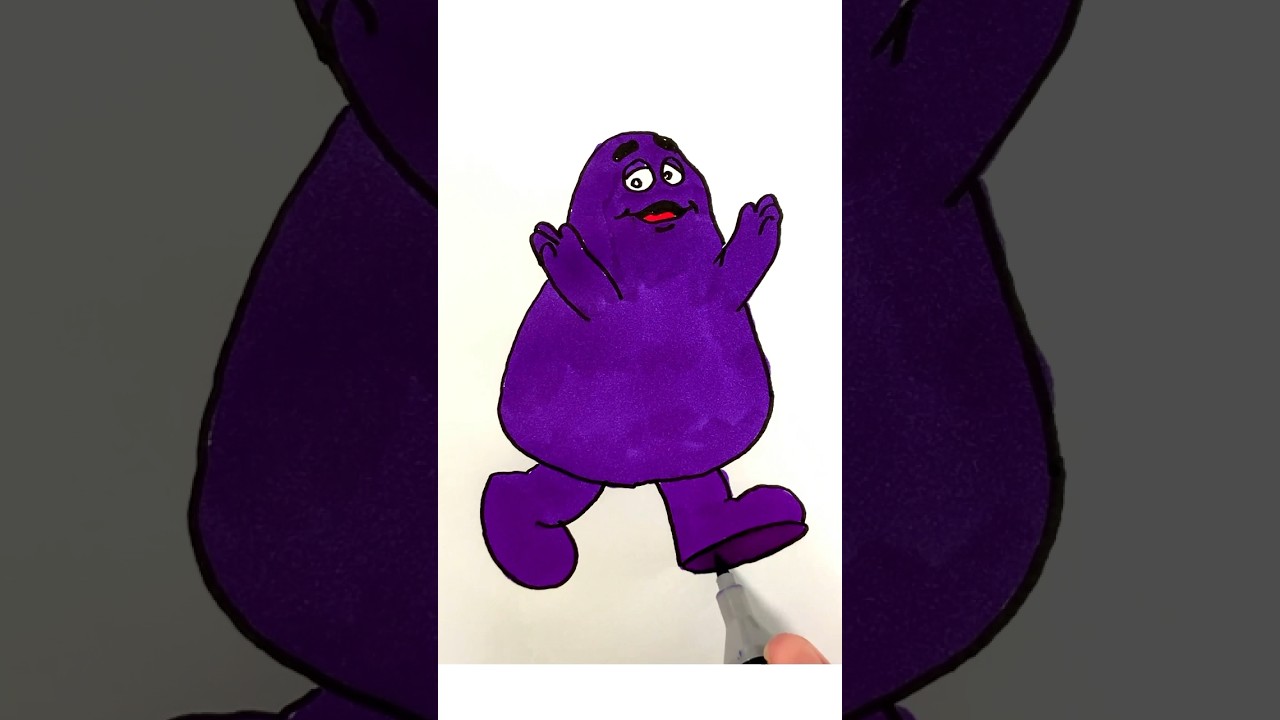 Grimace Drawing in 60 Seconds #grimace #drawing - YouTube