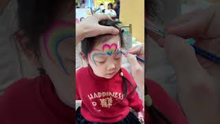 Magical Rainbow Heart Crown | Face Painting for Beginners #facepaint #bodyarts