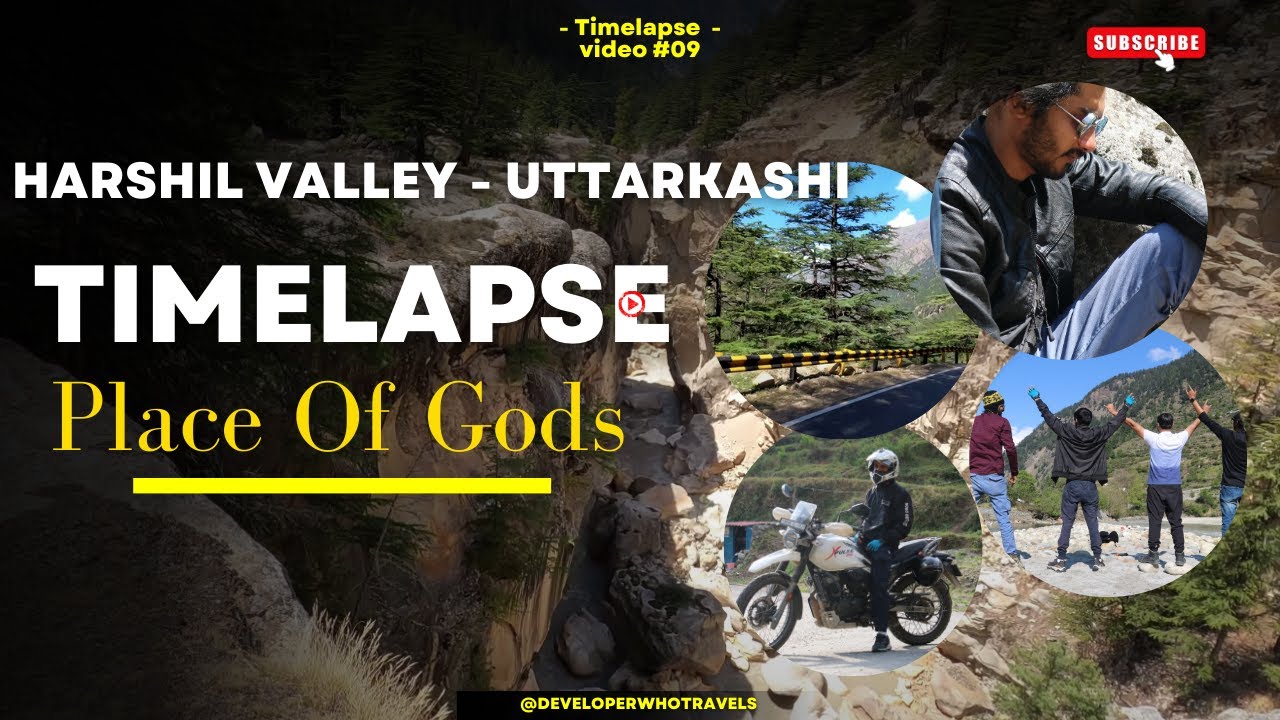 Timelapse Harshil valley to Uttarkashi 🛣️🏔️ #psychedelic