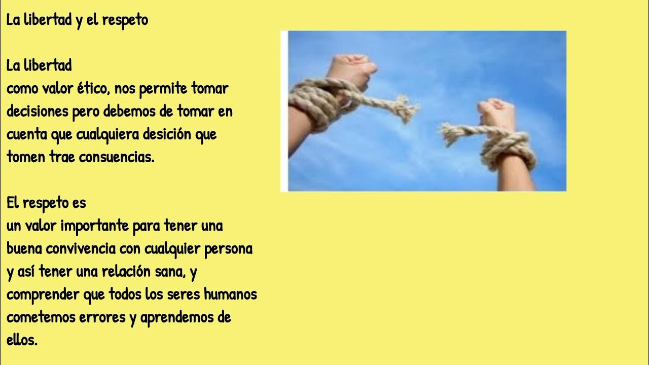 El ejercicio de la libertad frente al respeto a los demás en las relaciones interpersonales El ejercicio de la libertad frente al respeto a los demás en las relaciones interpersonales