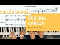 C gardel  por una cabeza  arr for piano four hands with score