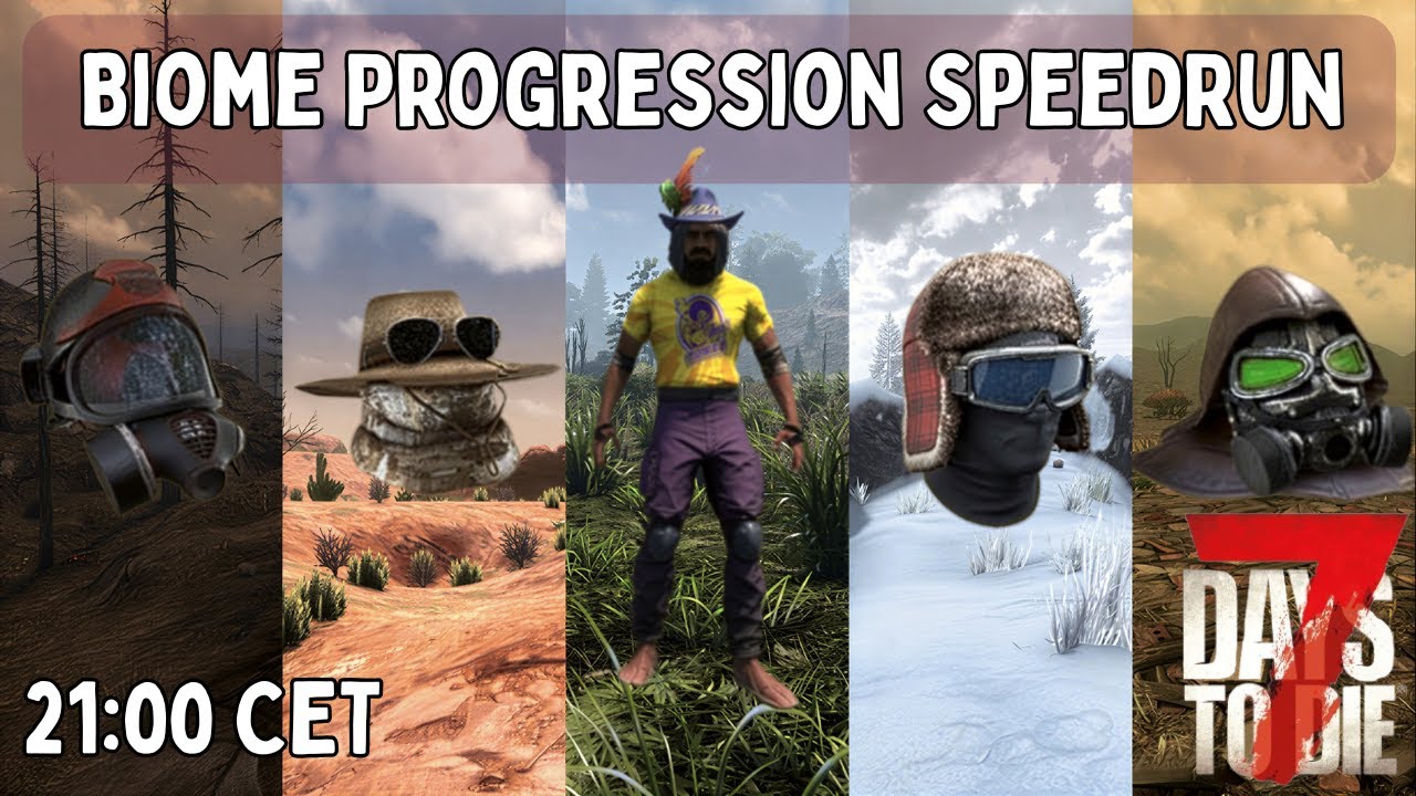 7 Days To Die Biome Progression Speedrun Challenge - Livestream
