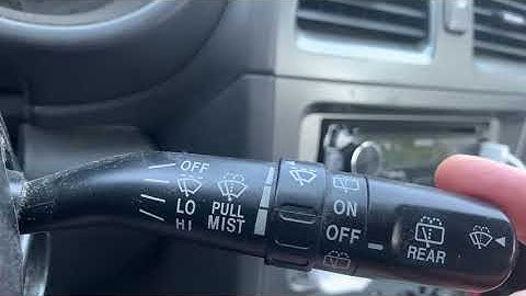 Subaru Intermittent Windshield Wiper Settings