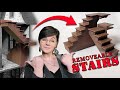 DIY Removeable DOLLHOUSE STAIRS!!  Make an Exterior Staircase with me!