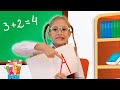 Alena VS Mary School  adventures - Girls learning Numbers and ABC