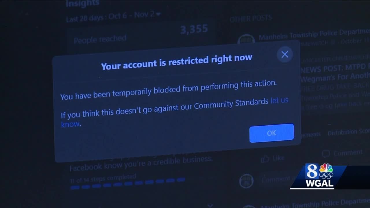 Lancaster County police department is locked out of Facebook account