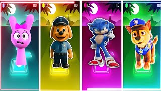 Sheriff Labrador 🆚 Mcqueen Worm EXE 🆚 Bus Eater EXE 🆚 Mcqueen Dinosaur-Tiles Hop EDM Rush🎶