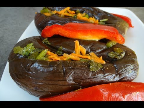 МАРИНОВАННЫЕ БАКЛАЖАНЫ (ФАРШИРОВАННЫЕ) ВКУСНАЯ ЗАКУСКА!! простой рецепт от Inga Avak