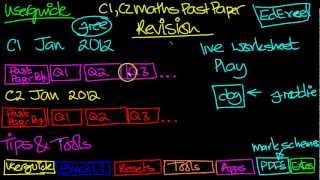 Userguide C1, C2 EdExcel Past Papers Jan 2012 for Mobile App screenshot 1