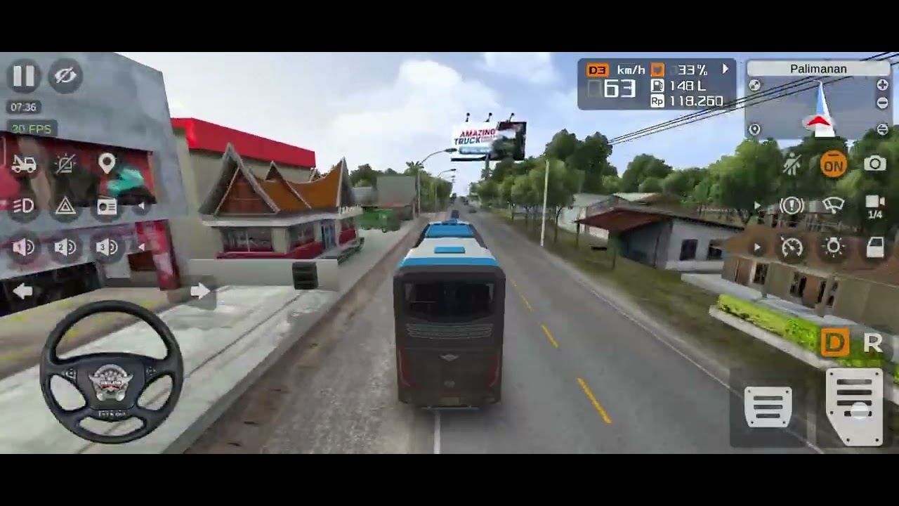 New Modern public bus simulator 🎮City coach bus driving 3D ❤️Heavy 🌧️☔