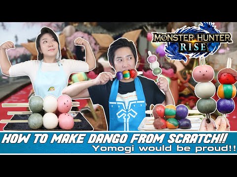 How to Make BUNNY DANGO from MH Rise! Cooking Monster Hunter Rise Dango like Yomogi the Chef!