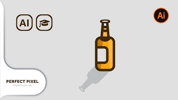 Flat Bottle Icon Design In Adobe Illustrator CC