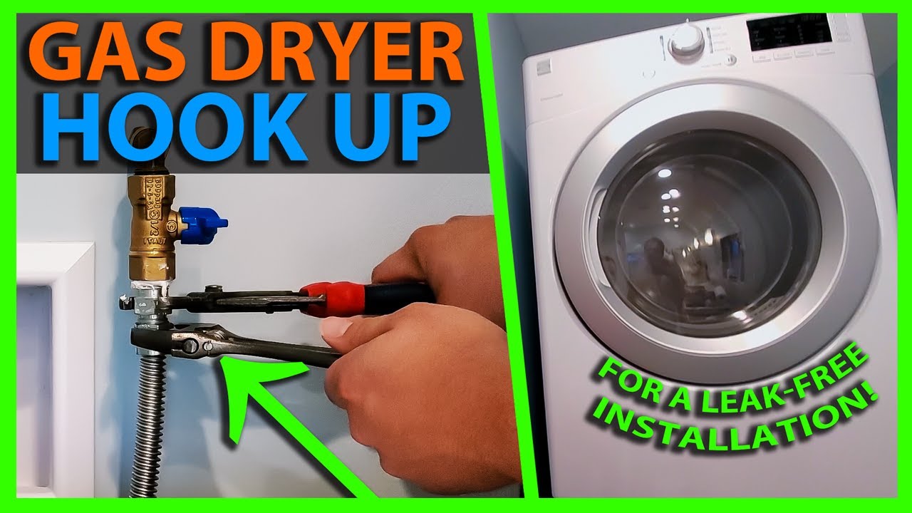 How To Install a Gas Dryer - NG or LP Gas Line Connections 