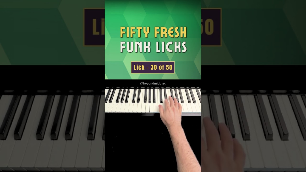 Fast Descending Funk Keyboard Riff 🔥 Lick 30 of 50 #Shorts #pianotutorial #funkmusic