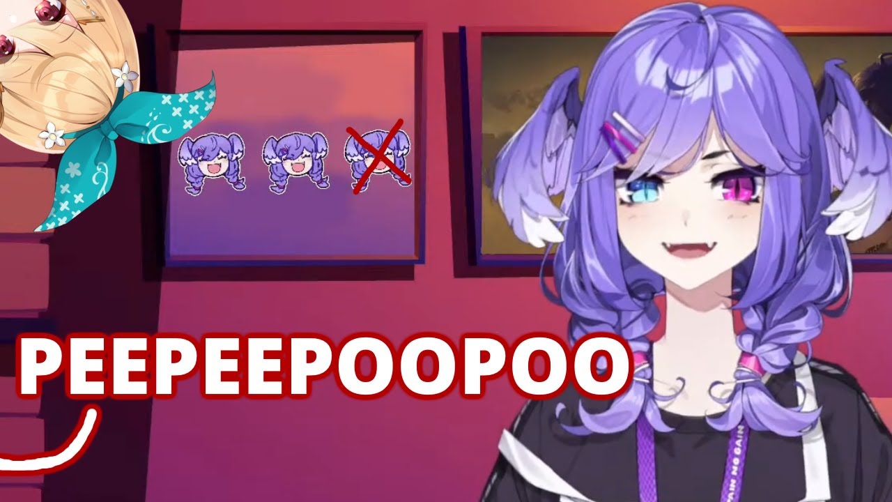 Selen tries not to laugh, fails, recites 'Wet *ss Pomu'