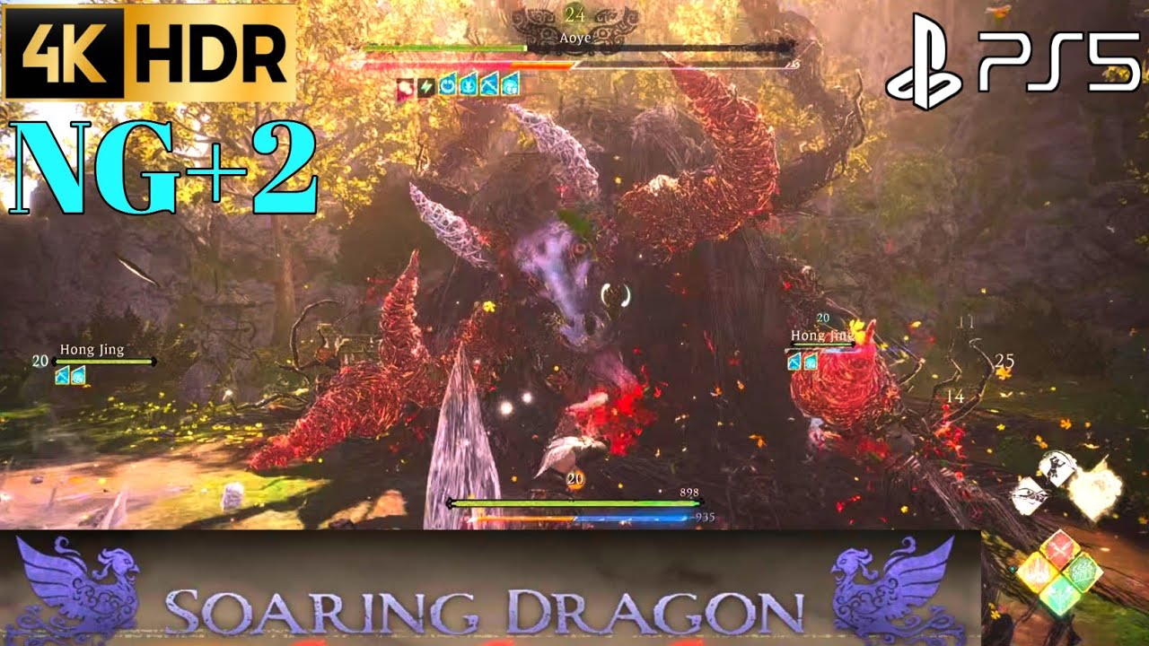PS5 WO LONG NG+2 Aoye Boss Fight 4K HDR | NG+2 WO LONG FALLEN DYNASTY Soaring Dragons Boss Fight 4K