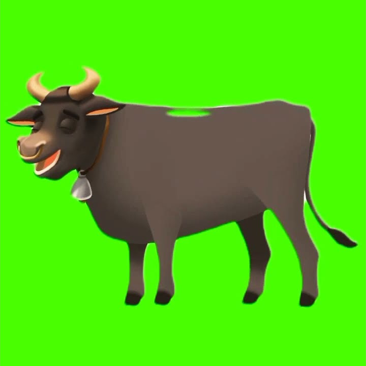 Mentahan Green Screen Animasi 🐄 sapi Lucu #greenscreen #sapi #hewan