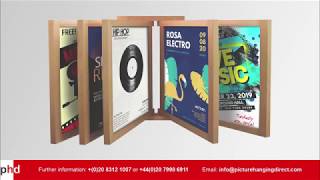 Wall mounted 'Poster' Display Browser (Art Gallery & Shop Displays) - Installation Demo