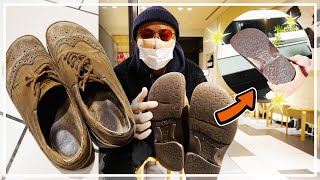 ビルケンシュトック　パサディナ42 直営店で完全リペアクリーニング済み Birkenstock Repair] 20-year-old worn-out Birkenstocks restored to