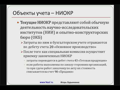 УПП от А до Я Модуль 14. Учет нематериальных активов и расходов на НИОКР