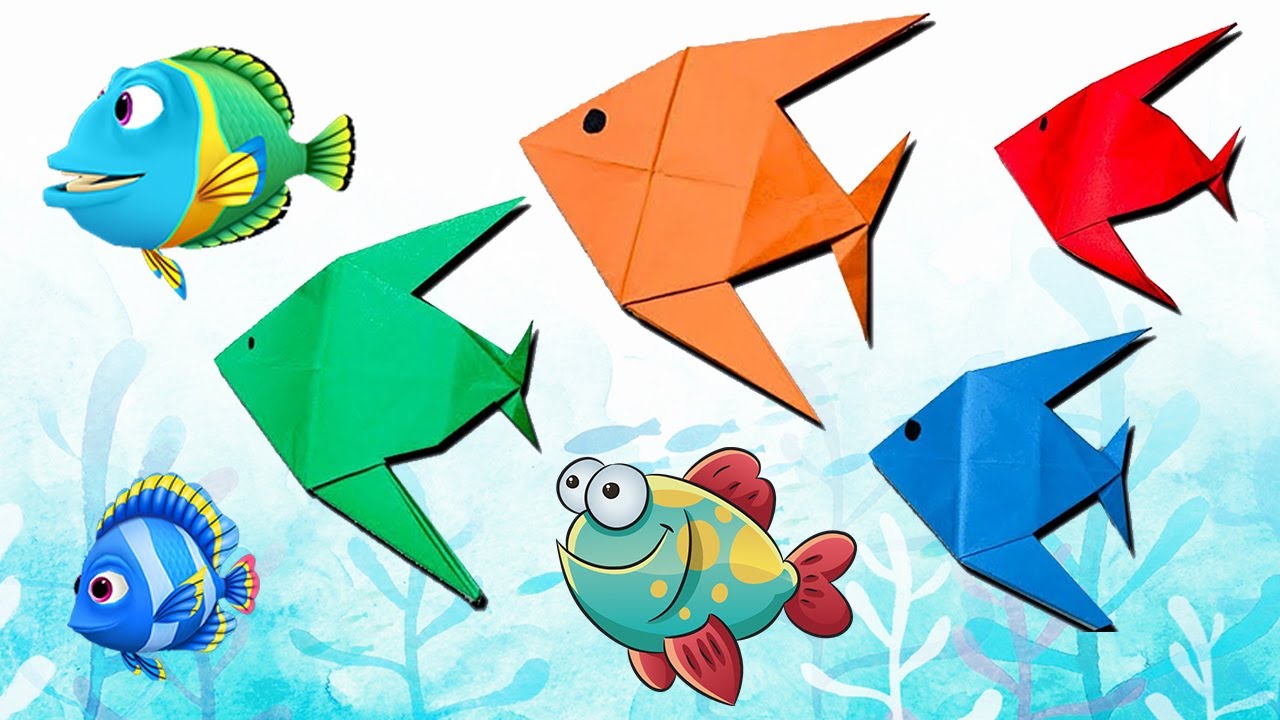 Fish | How to make Paper Fish | Easy For Kids | Origami - YouTube
