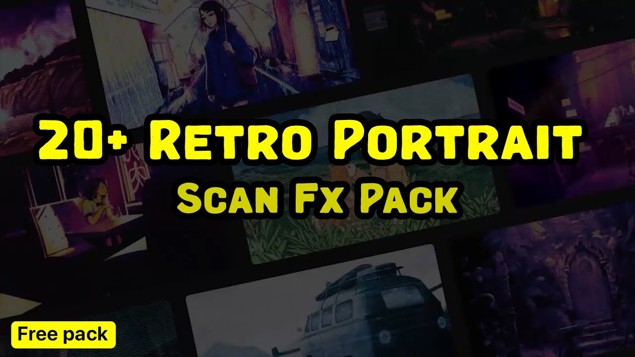 VHS Portrait FX Pack for Premiere Pro | Retro Scan Textures & Vintage Frame Overlays