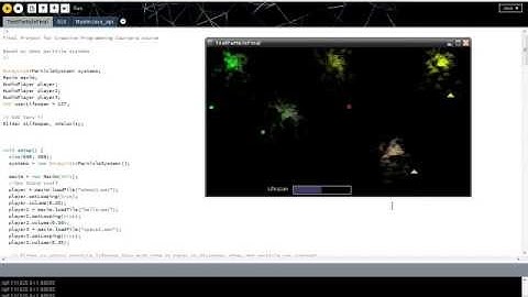 Particle System Test. Coursera Creative Programming Course
