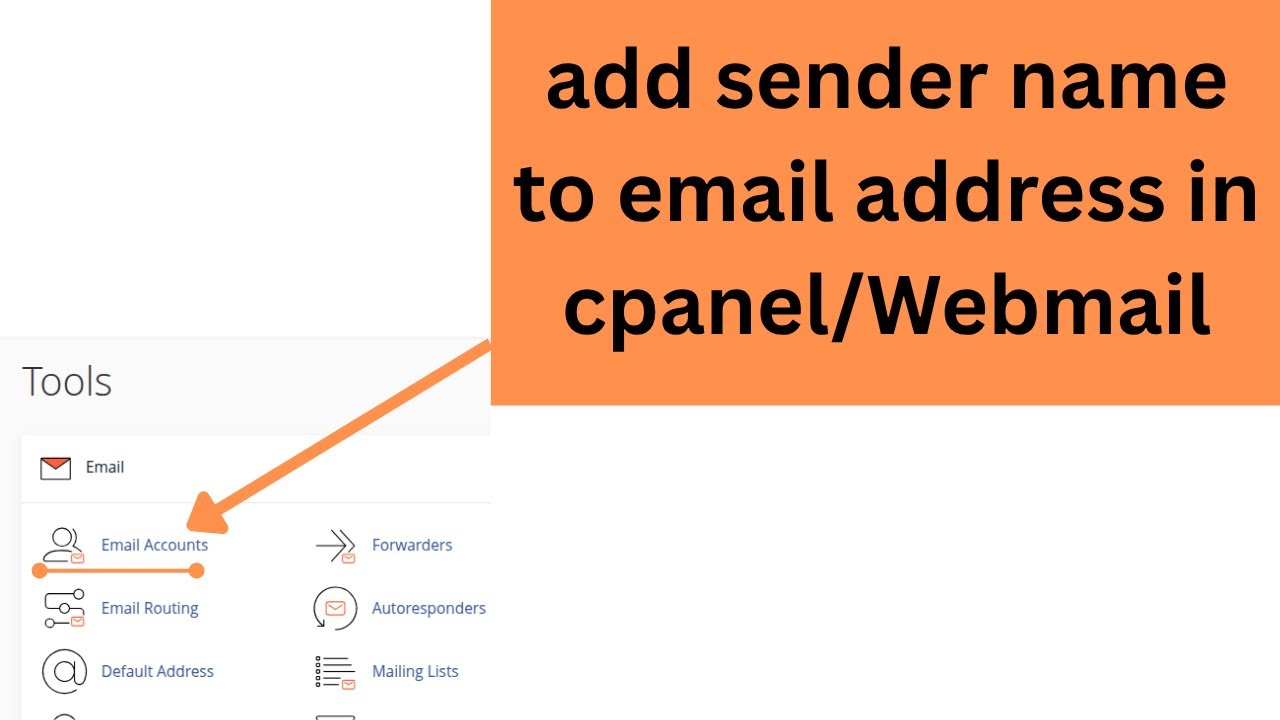 How to add sender name to email address in cpanel or webmail (Custom ...