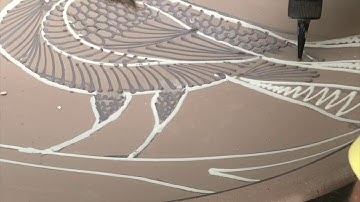 Curry Wilkinson Pottery Slip Trailing a Large Platter