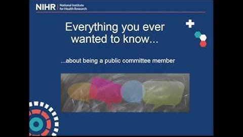 Reviewing research proposals and sitting as a public member on NIHR committees