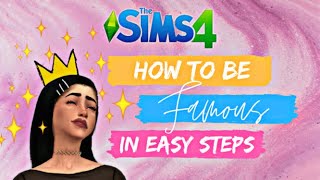 The Sims 4- How to be a Global Superstar Quickly🤩👑