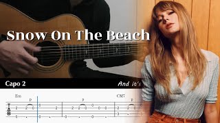 PDF Sample Snow On The Beach - Taylor Swift ft. Lana Del Rey Fingerstyle Guitar guitar tab & chords by Yuta Ueno.