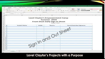 How to create a Sign In/Out Sheet in under 10 minutes using a Microsoft Excel