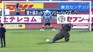 Epic Fail! Godzilla Tries To Take A Penalty Before A League Match In Japan